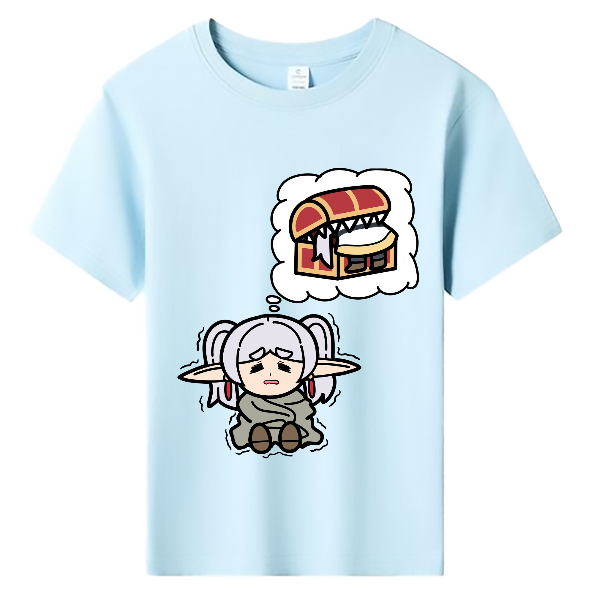 （画像用） 葬送のフリーレン Frieren 綿100％キッズTシャツ（フロントプリント）